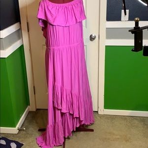 Pink long maxi dress